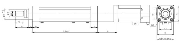 HQ63 series: inline configuration dimensional drawing — 1